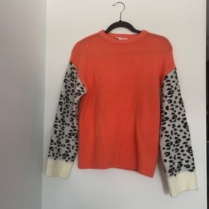 Orange Leopard Sweater
